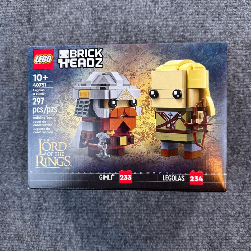 LEGO 40751 BrickHeadz Lord of‎ the Rings Legolas & Gimli 10+ 184 pcs - Retired
